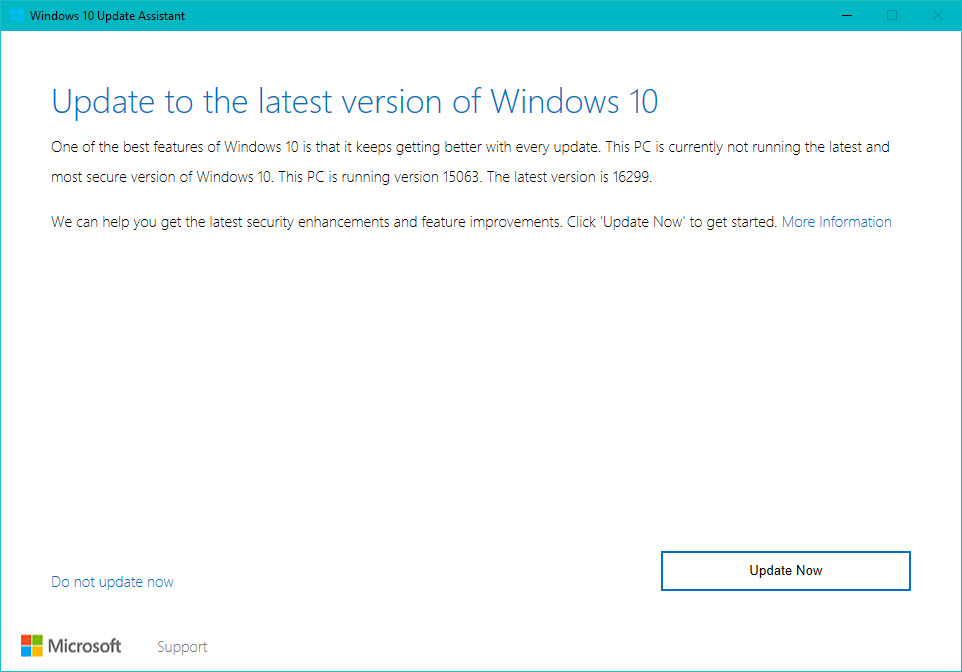 Windows 10 update tool
