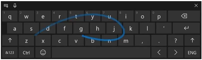 Shape-writing on full-sized keyboard